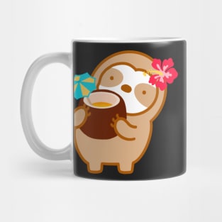 Cute Tropical Coconut Drink Sloth Mug